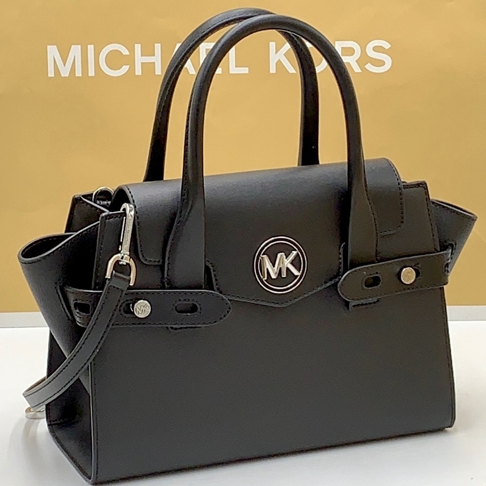 MICHAEL KORS
Carmen Medium Flap Saffiano Leather Belted Satchel Black co… - Picture 2 of 16